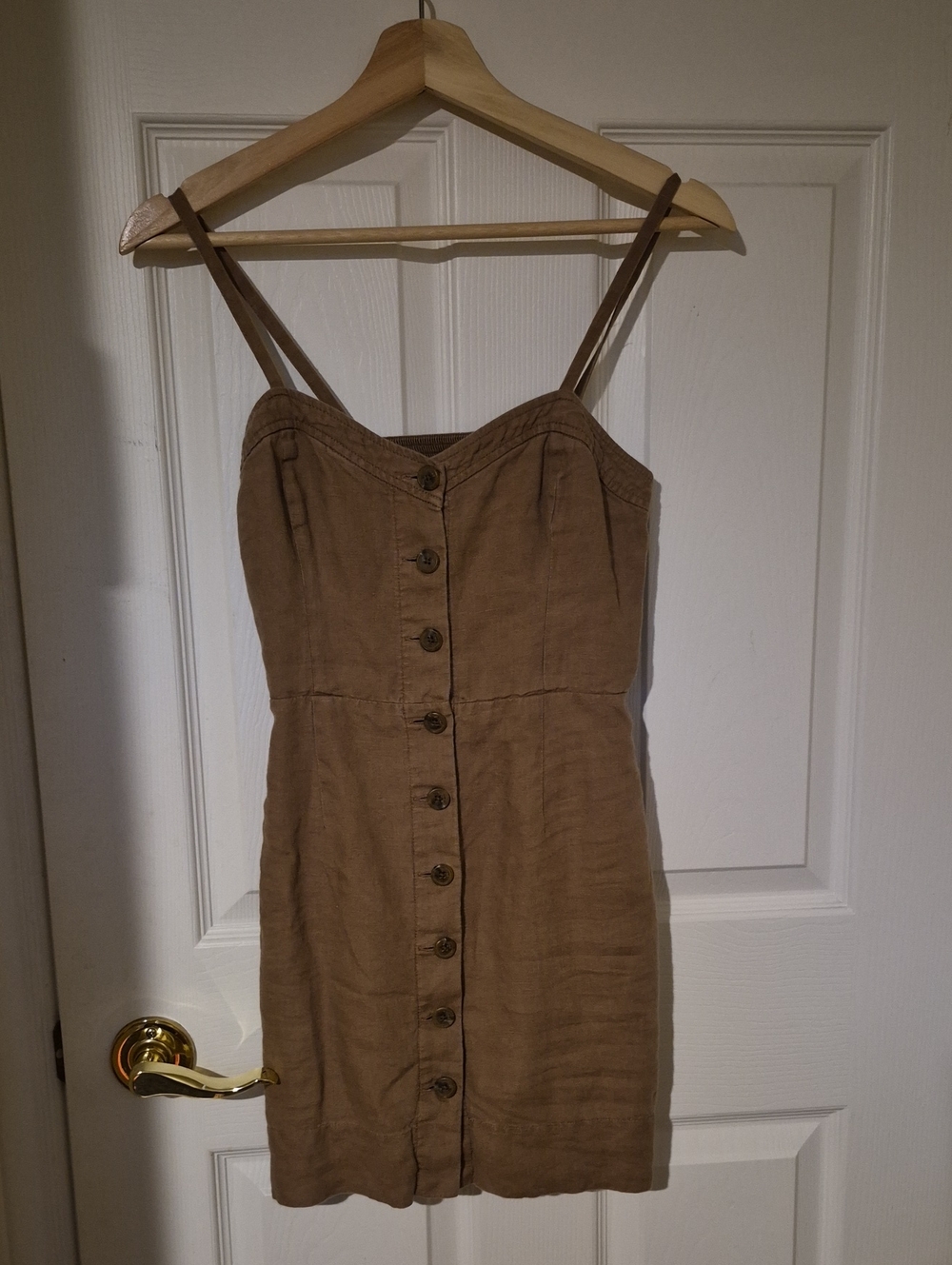 Wilfred by Aritzia Ducharme Linen Mini Dress in Dusty Rose/Chestnut Size 0.